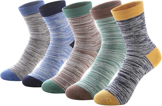 Cotton Crew Sock Pack - Meias de Cano Curto para Meninos,