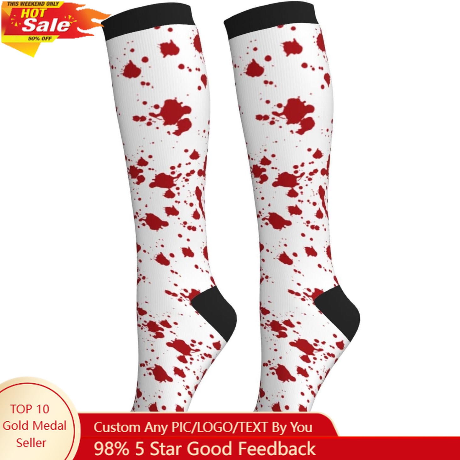 Knee High Sock Women - Meias de compressão bezerro joelho alto