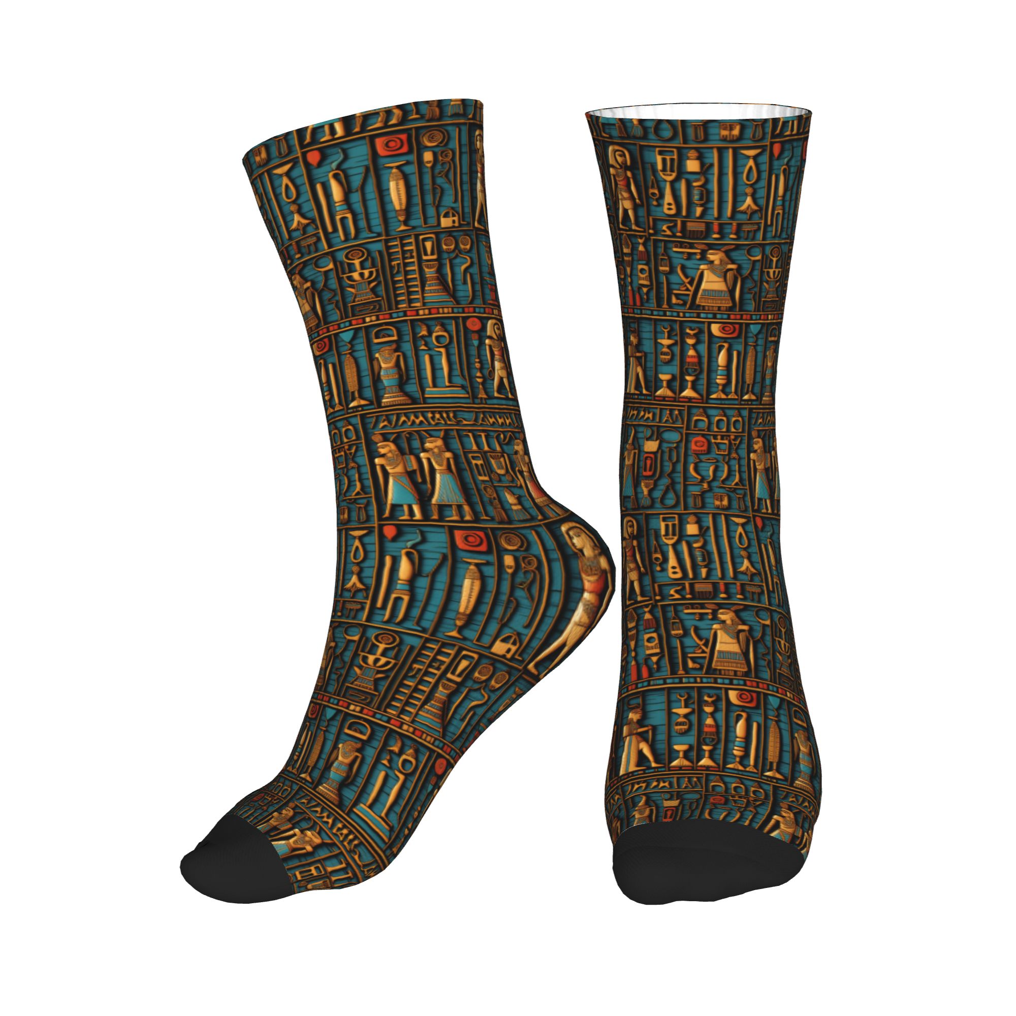Dress Sock Men - Meias masculinas com hieróglifos egípcios, símbolos