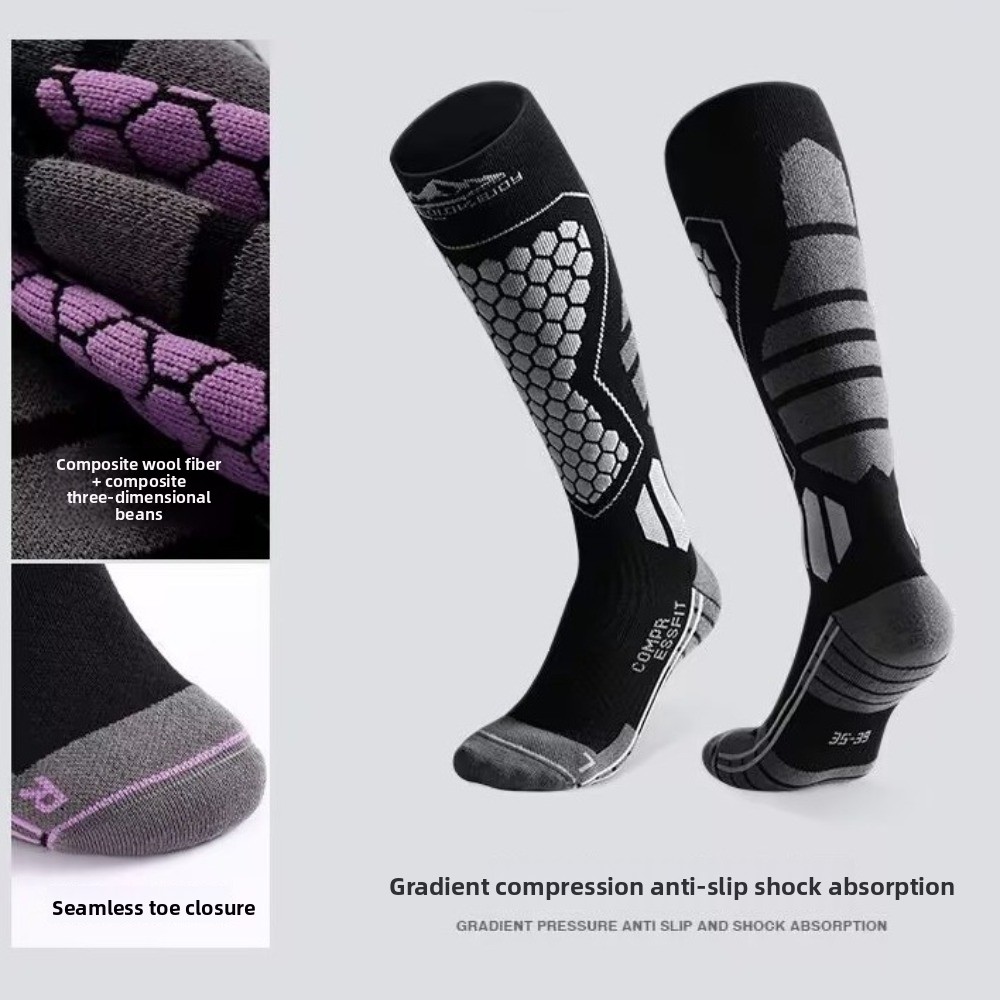 Novas meias de esqui engrossad - Thermal Sock Winter avaliação e preço