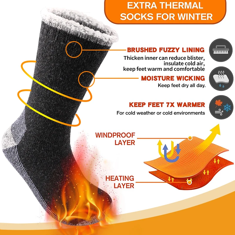 3 pares de alta qualidade engr - Thermal Sock Winter avaliação e preço