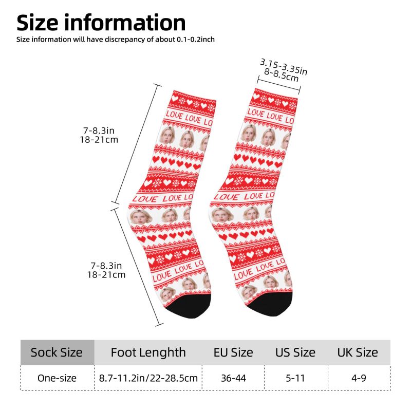 Natal personalizado rosto foto - Dress Sock Men avaliação e preço