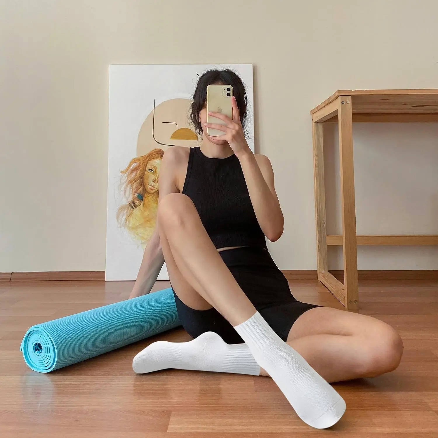 4 pares de meias femininas par - Grip Sock Yoga avaliação e preço